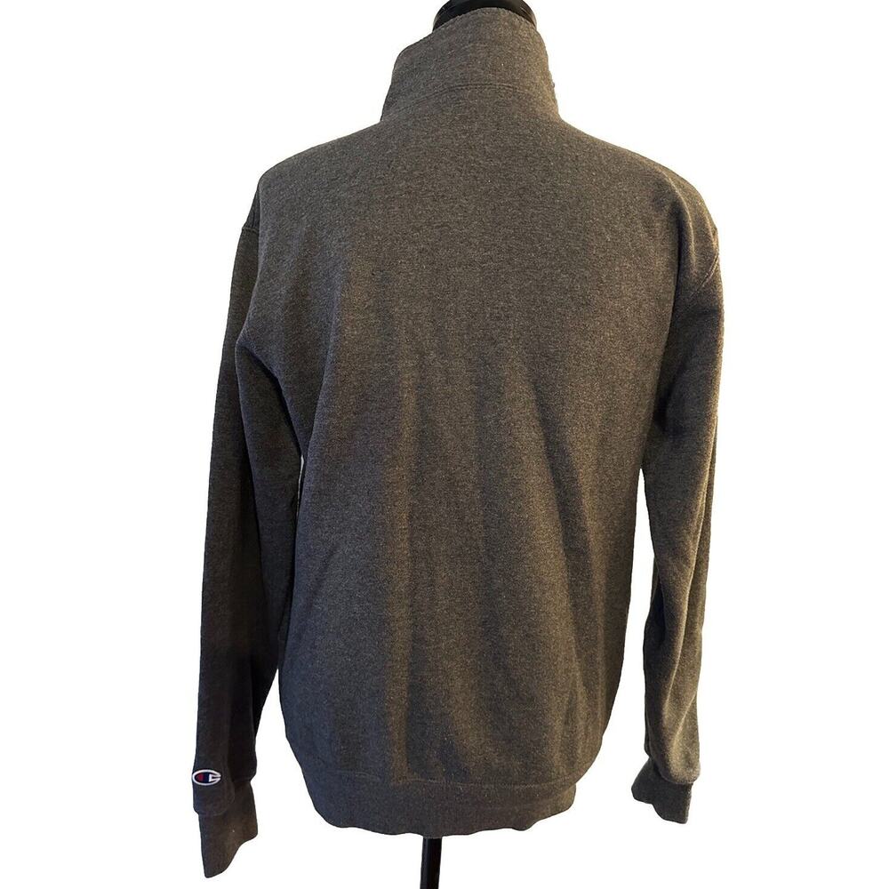 CHAMPION Eco Fleece Pullover "Calvin College" 1/4 Zip Women’s Small Gray/Red - Picture 3 of 8